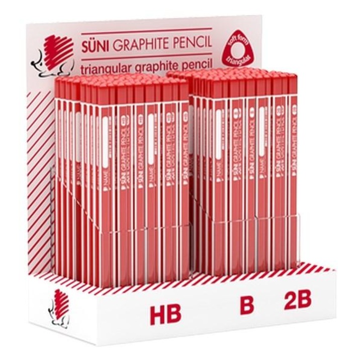 Display creion grafit ICO Arici triunghi HB, B, 2B 184 buc/afisaj