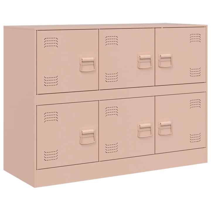 Dulap vidaXL, roz, 99x39x73 cm, otel, 22.28 Kg