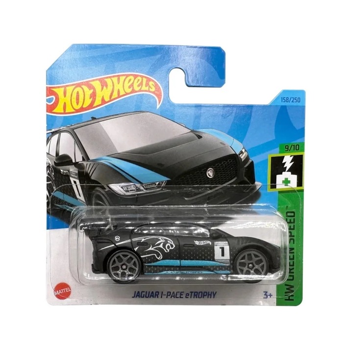 Hot Wheels Jaguar I-Pace eTROPHY autó, modellautó, fekete, 1:64