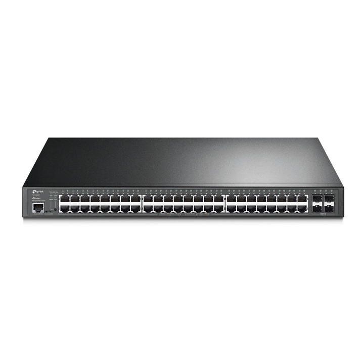 Switch TP-Link JetStream 48 portos gigabites L2 vezérelhető, TL-SG3452P interfata: 48× Porturi RJ45 10/100