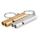 Set 2 Fluiere de Supravietuire Rqiurpn, Dublu Tub, 120 decibeli, Aluminiu, pentru camping, drumetii si antrenament, din aluminiu, Auriu/Argintiu
