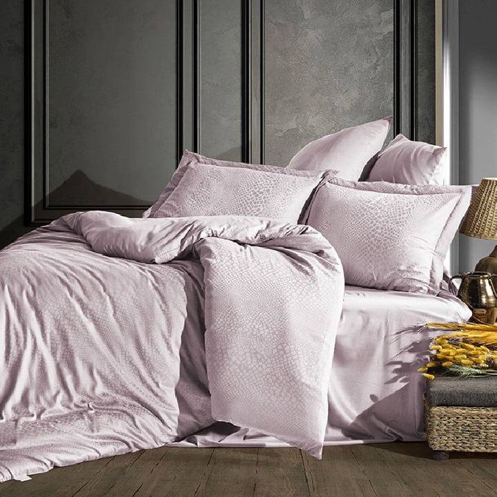 Комплект спално бельо Saheser, модел 52908, 6 части, памук 100% сатен