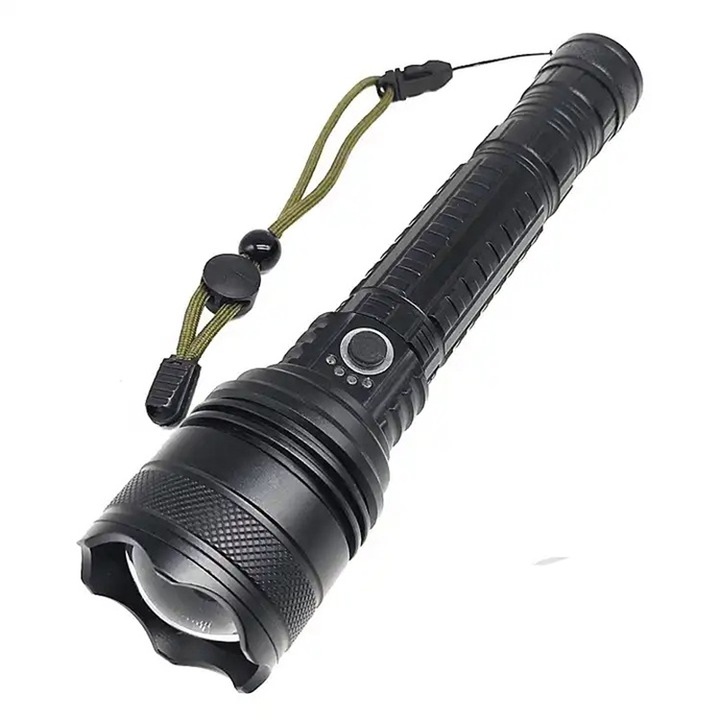 XHP70 LED фенер, телескопичен zoom, презареждаем, 50W