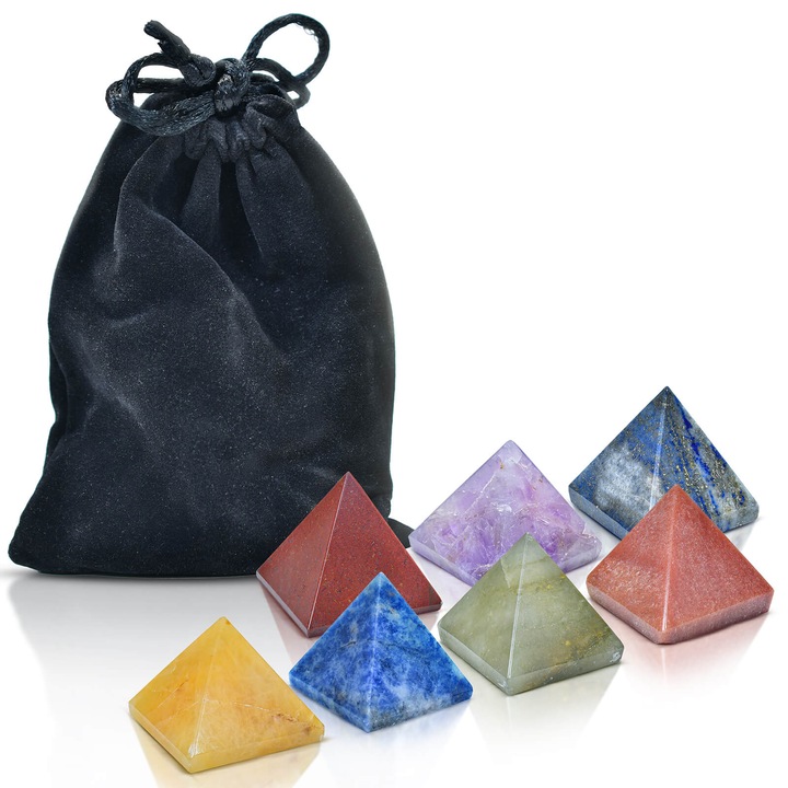 Set de 7 pietre chakra – Piramide Pietre Pretioase
