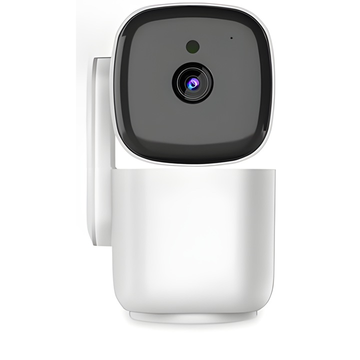Камера за наблюдение Smart Element-x®, вътрешна, 2.4G/5G WI-FI, с проследяване на движение за бебета и домашни любимци, нощно виждане, двупосочно аудио, 355° /180° ротация, бяла