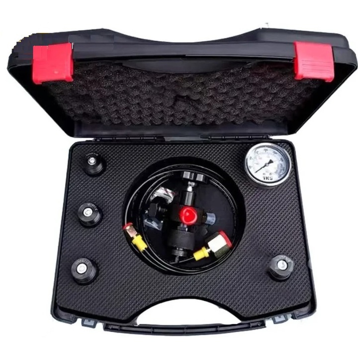 Комплект за тестване и зареждане на хидравлични акумулатори с азот, с манометър и 4 зареждащи крана