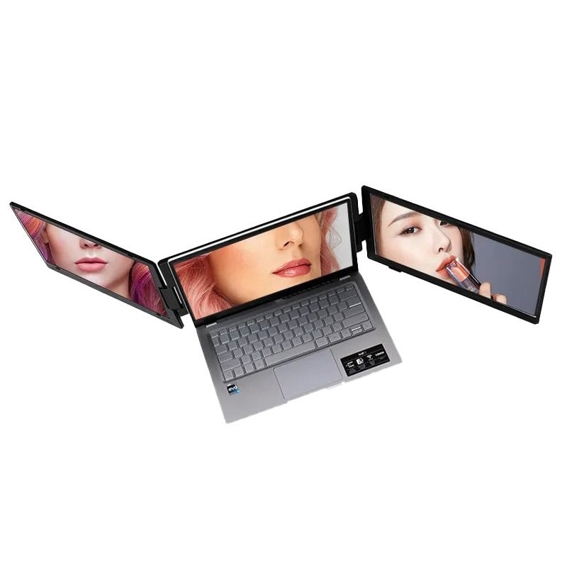Portable Tri-Screen Monitor 14インチ Monitor Extensibil Tri-Screen pentru Laptop Premium, dimensiune