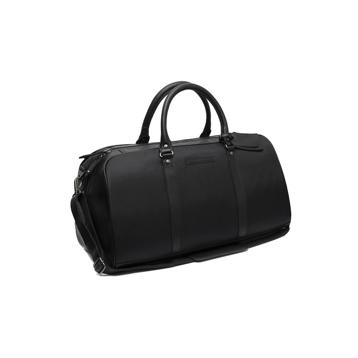 Geanta de voiaj unisex, The Chesterfield Brand, din nylon si piele, Tornio, Negru