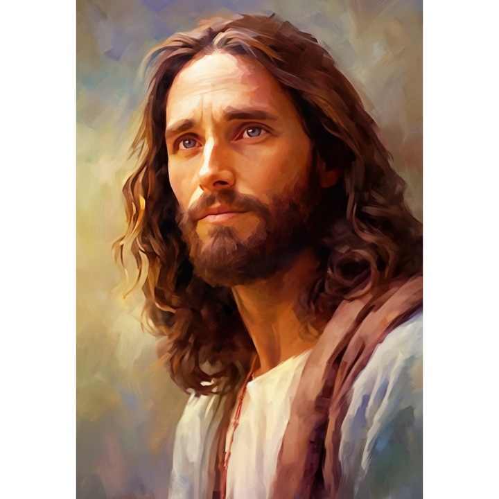 Set de broderie cu diamante 5d, 45x65 cm, Isus, Multicolor