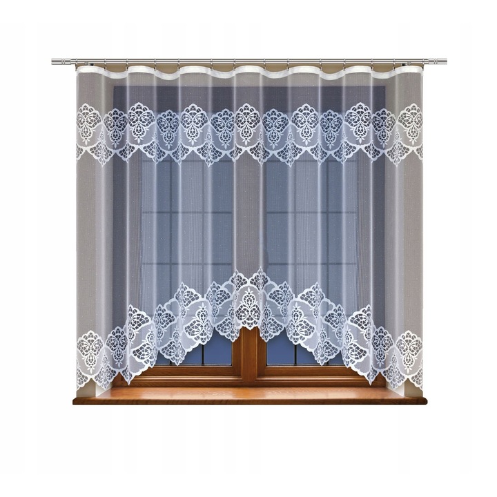 Perdea Marika Strefa Firan, 450x135 cm, Alb