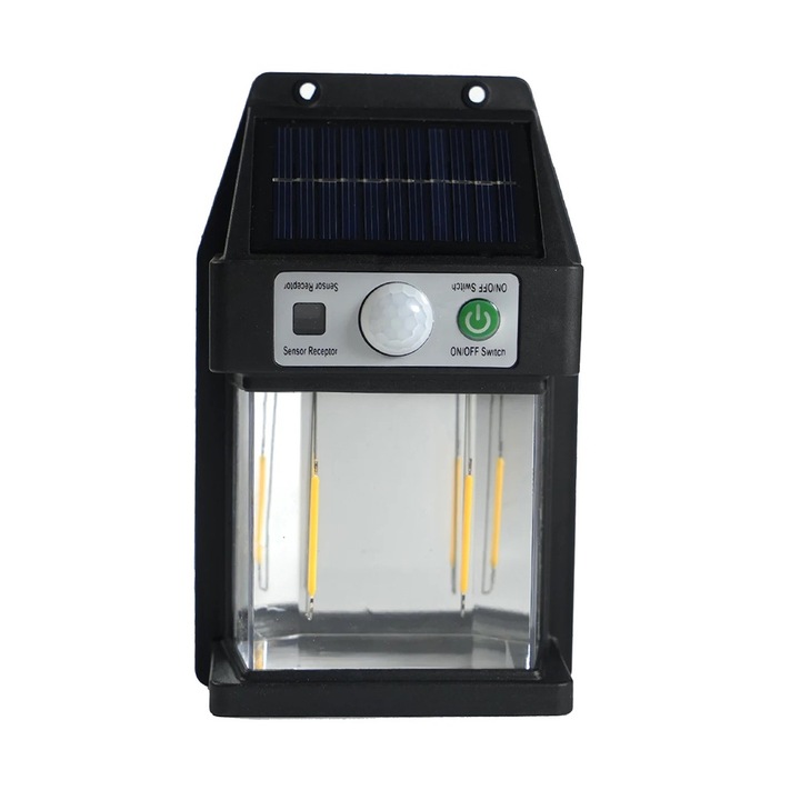 Соларен аплик, 2 светодиода, сензор за движение, 50W, 1+1 свободен