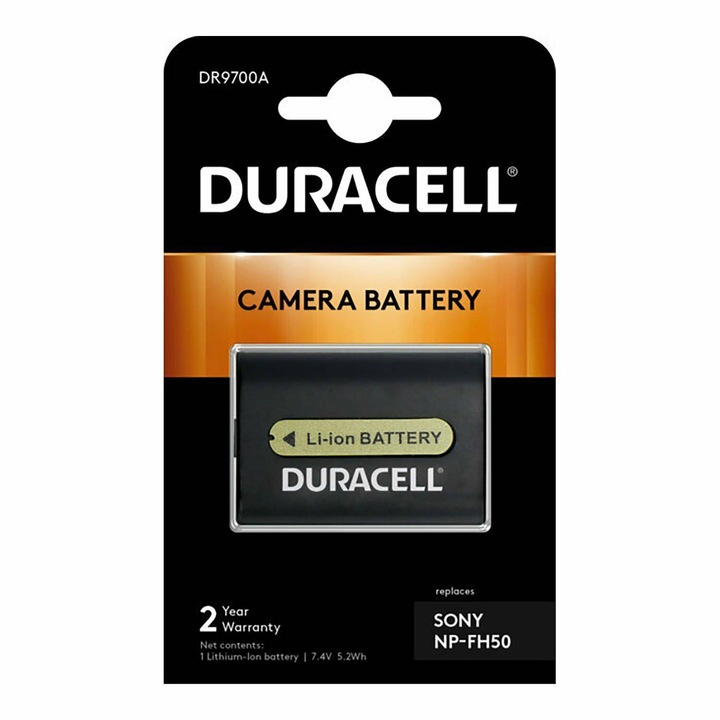 Baterie Duracell compatibila cu Sony NP-FH30/NP-FH40, Li-ion, 7.4V, 700mAh, 45x26x18mm