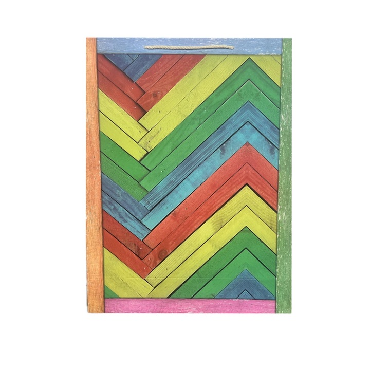 Punga cadou, dungi, multicolor 55x40x15 cm