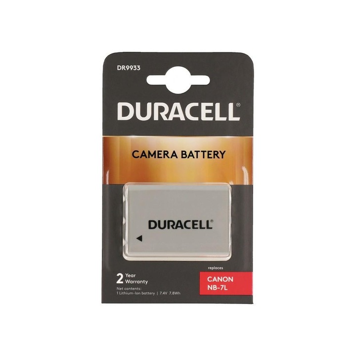 Baterie foto Duracell, compatibil Canon NB-7L, 1050mAh, 7.4V, litio-ionica