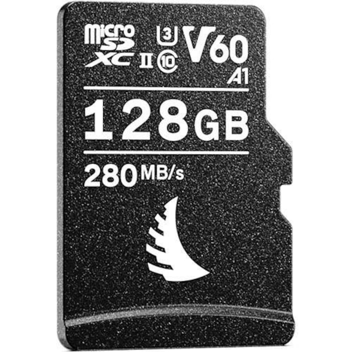 Карта с памет Angelbird AV PRO, 128GB, microSDXC UHS-II U3 Class 10 V60 A1, устойчива на удар и вода, с SD адаптер, -25°C - 85°C