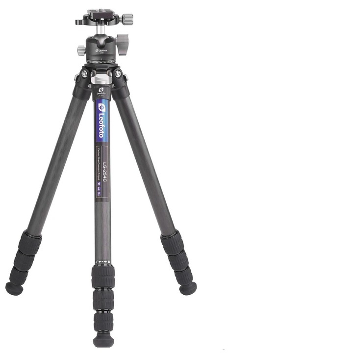 Stativ foto Leofoto Ranger, LS-254C+LH-30, carbon, 8kg capacitate, 1285-1614mm, 1.24kg