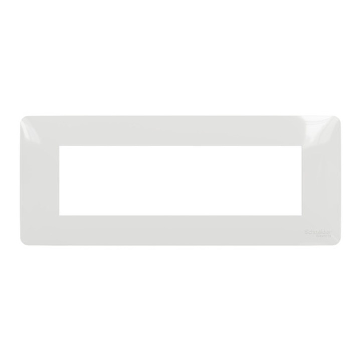 Rama Schneider Electric Unica Studio NU210718, 7 module, alba, pentru priza/intrerupator