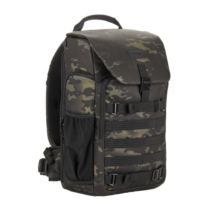 Rucsac foto-video, Tenba Axis V2 LT 20L, capacitate mare, rezistent, Camuflaj/Negru, 30x47x23cm