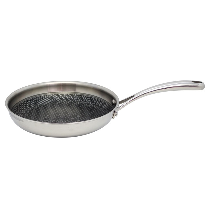 Tigaie de inox ELO Relief, 24 cm, antiaderenta, tehnologie honeycomb