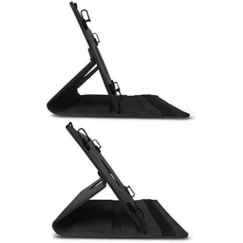 Husa rotativa universala pentru tableta 10 inch din piele ecologica, Negru