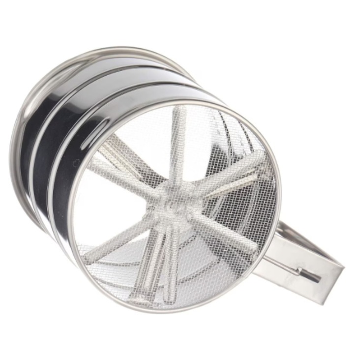 Cana cu sita pentru cernut faina, zahar pudra inox 250 gr
