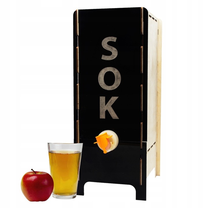 DECORTREND gyümölcslé adagoló, fekete akril, személyre szabható, 22x15x37cm, fekete