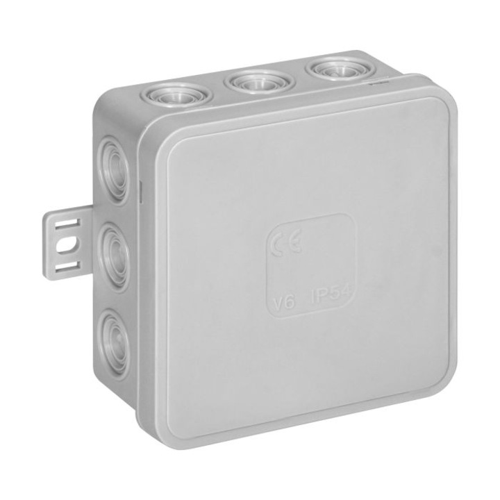 Anco Falonkívüli Kötődoboz 85x85x41mm, IP54, szürke
