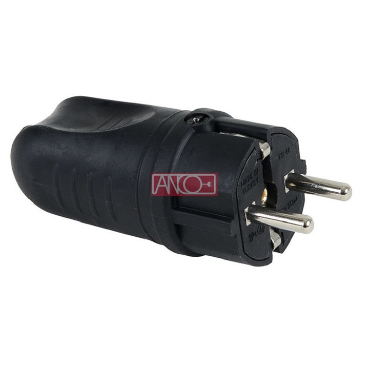 Anco Földelt dugvilla 16A 250V, gumi, IP44, 16A, 250V