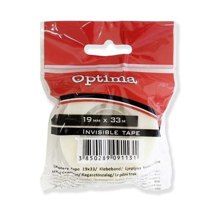 Самозалепваща лента OPTIMA невидима 19mmx33m прозрачна