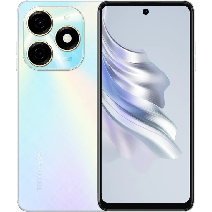 Смартфон Tecno Spark 20, Dual SIM, 8GB RAM, 256GB, Cyber White