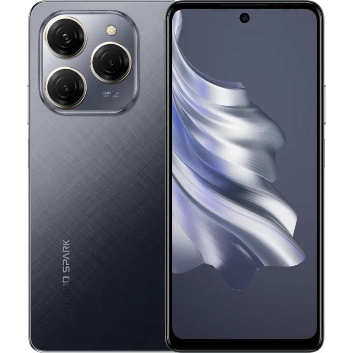 Смартфон Tecno Spark 20 Pro, 8+256 GB, Черен