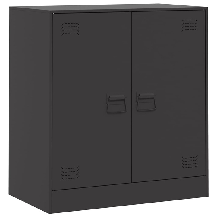 Servanta vidaXL, negru, 67x39x73 cm, otel, 16.4 Kg