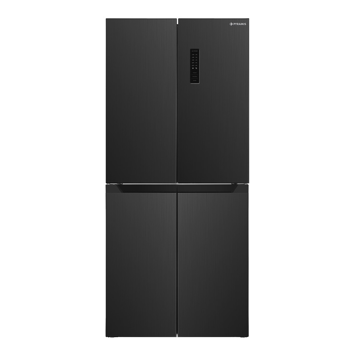 Frigider Side by Side Pyramis FSO199 Multi Door Dark Inox, total NO FROST, Tehnologie Inverter, clasa E, capacitate totala 362 lt, display Touch Control, iluminare LED