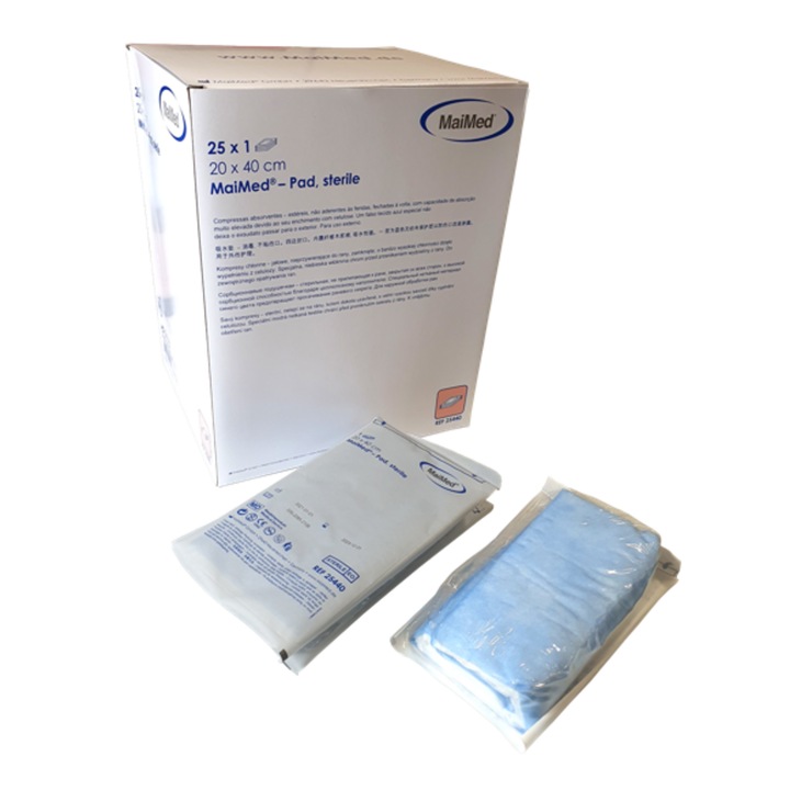 Comprese absorbante sterile 20 cm x 40 cm PAD Maimed 25 bucati