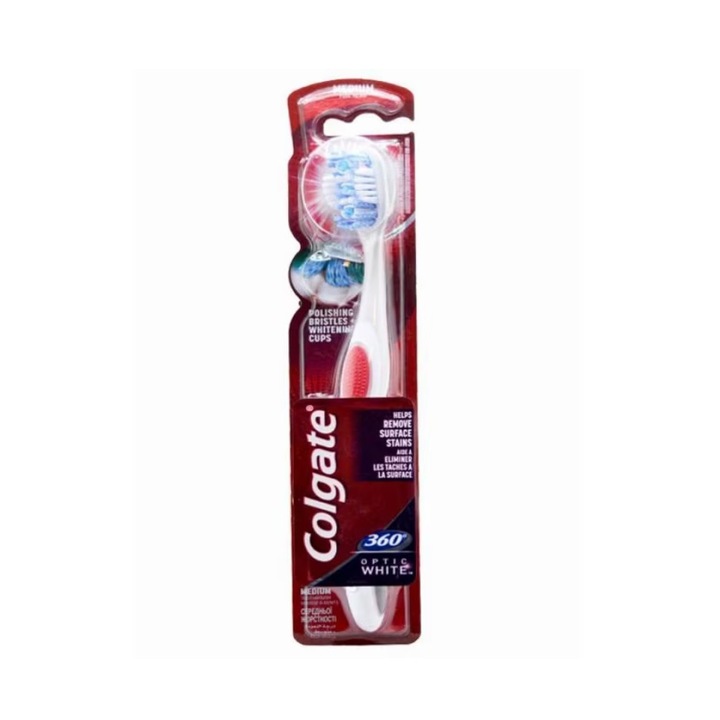 Средна четка за зъби Colgate Optic White 360