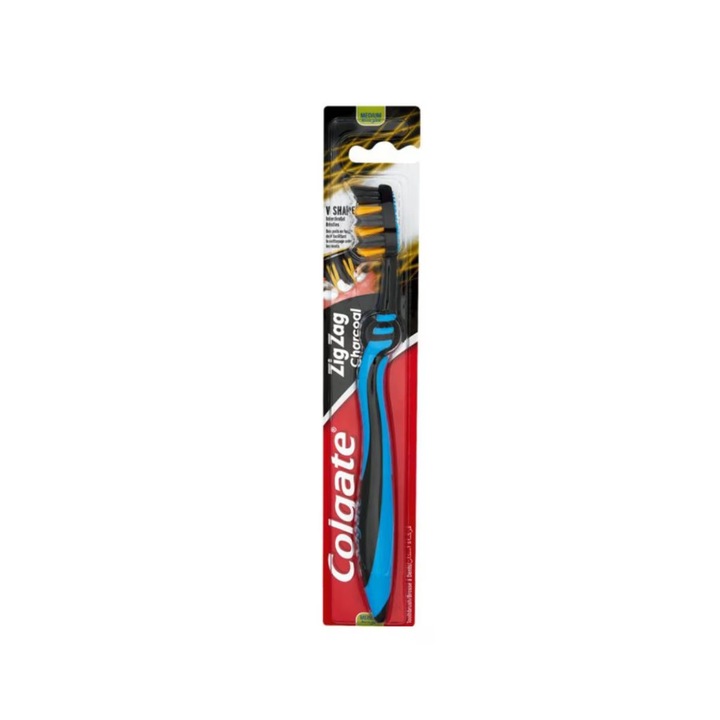 Periuta de Dinti Colgate Zig Zag Charcoal medium