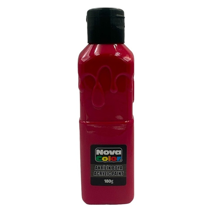 Culoare acrilica 180 ML, rosu, NOVA COLOR