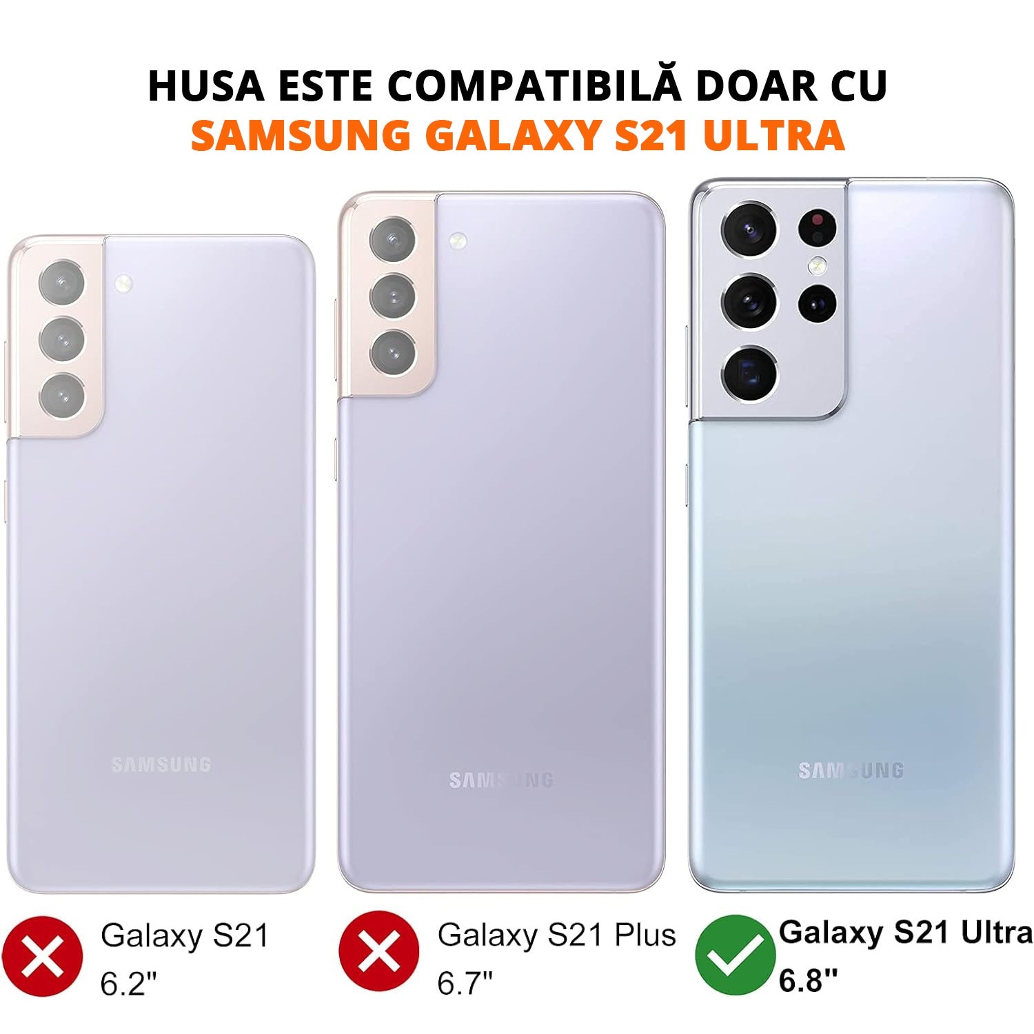 Husa pentru Samsung Galaxy S21 ULTRA, inel rotativ si Kickstand 360°, Protectie Militara Antisoc, cu disipare termica, Silver