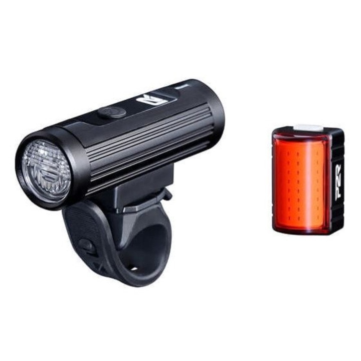 Set Lumini Bicicleta P2R Lumoix 70, LED, USB, 600LM