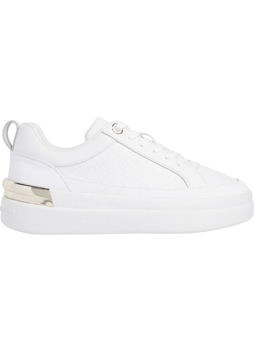 Tenisi dama, Tommy Hilfiger, Piele naturala, Alb, 41 EU