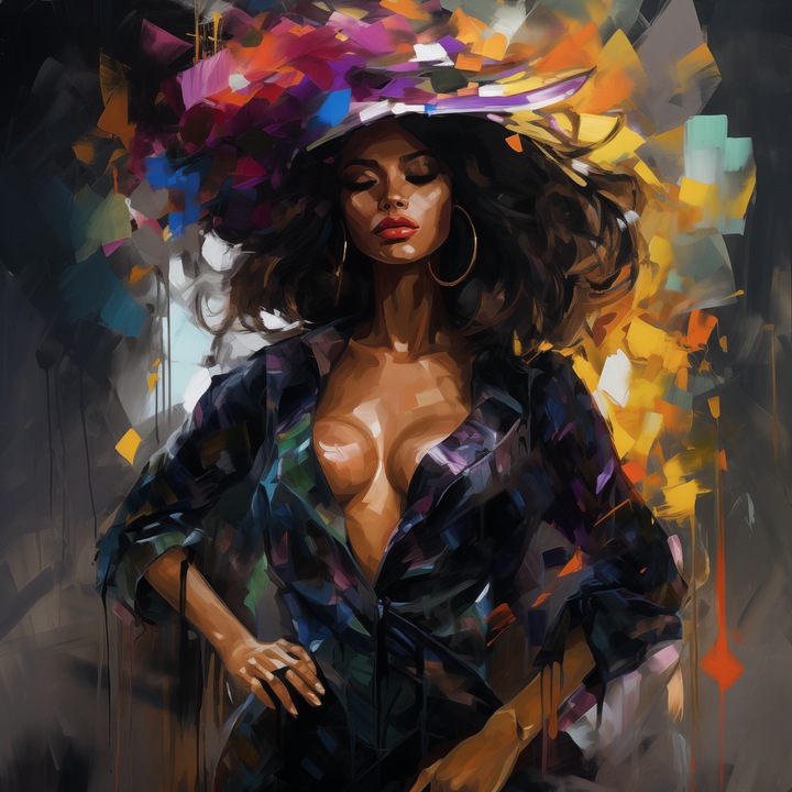 Картина на платно спалня, хол, жена, елегантност и стил, мода 70 x 70 cm