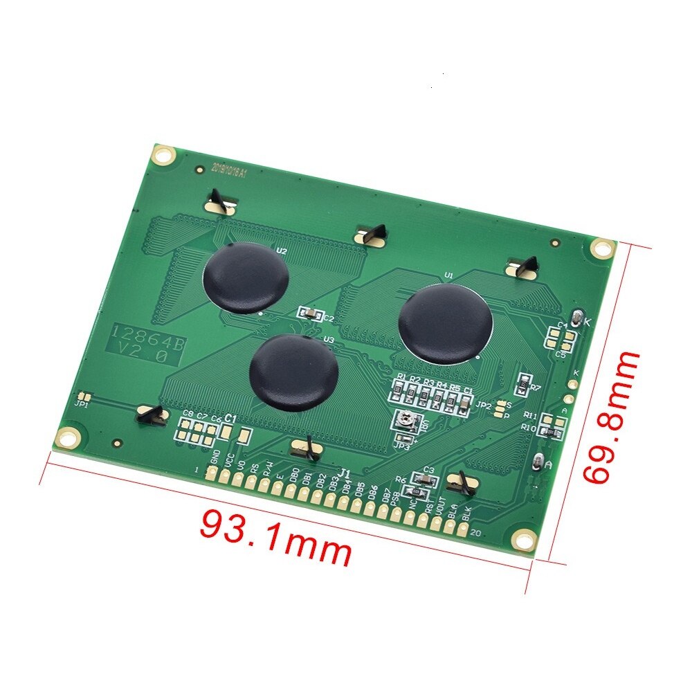 Display LCD 128X64 caractere Arduino cu afisaj albastru, ST7920 - eMAG.ro