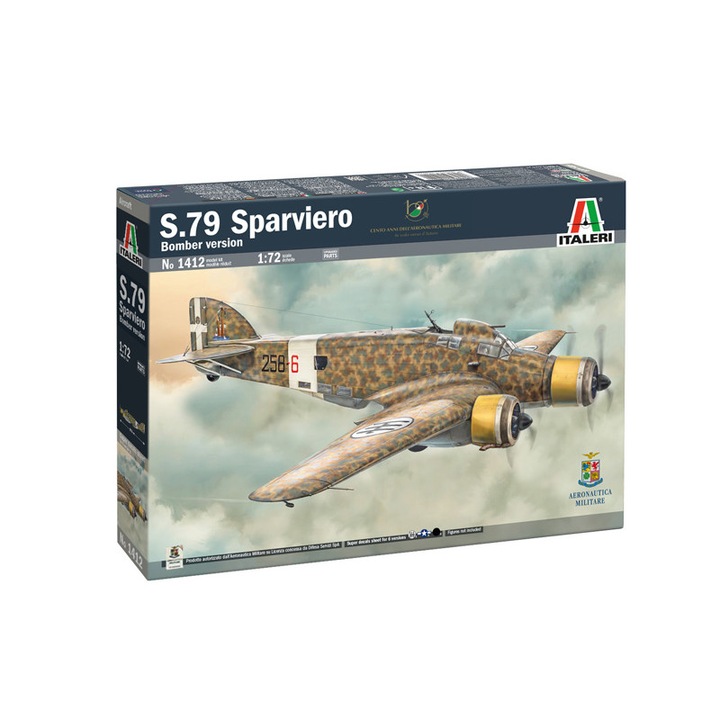 Megépítendő repülőmodellek Savoia Marchetti S.79 Sparviero Bomber verion, 1:72 ITA 1412