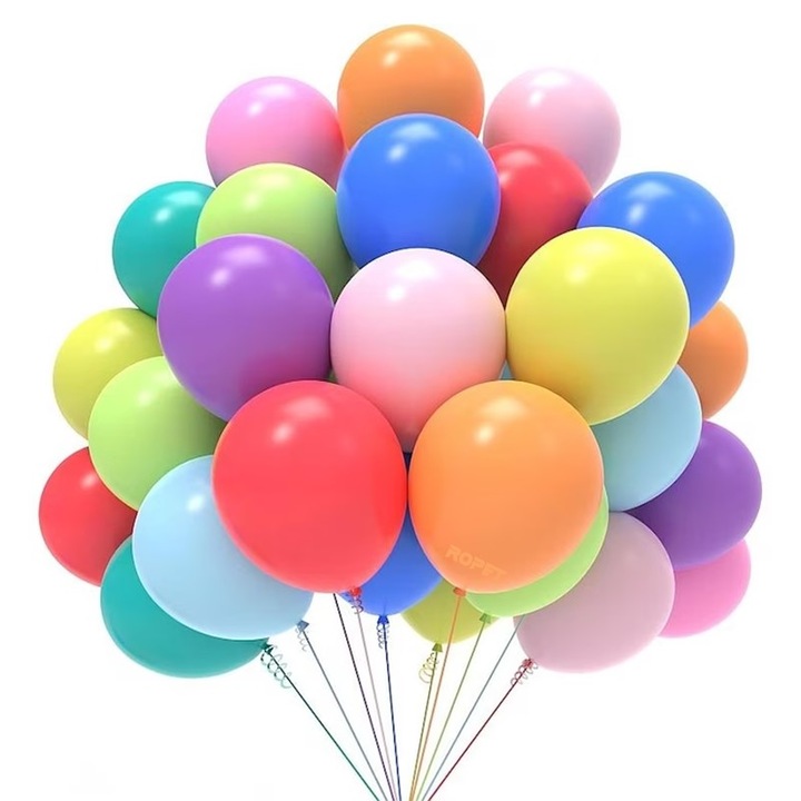 Set 50 baloane latex, pastel, 25cm, Ropet