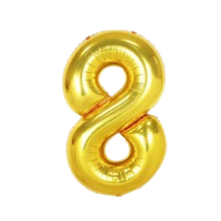 Златен балон 76см номер 8