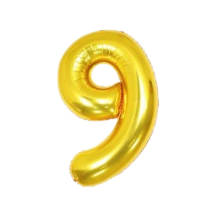 Златен балон 76 см номер 9