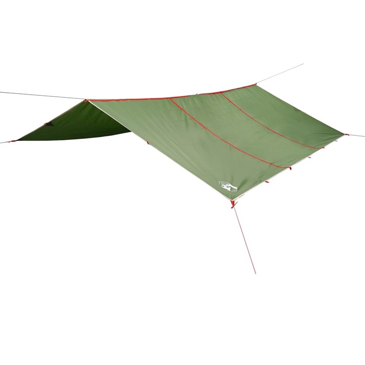 Prelata de camping vidaXL, verde, 420x440 cm, impermeabila, 2.5 Kg