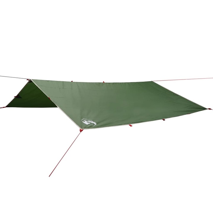 Prelata de camping vidaXL, verde, 360x294 cm, impermeabila, 1.05 Kg