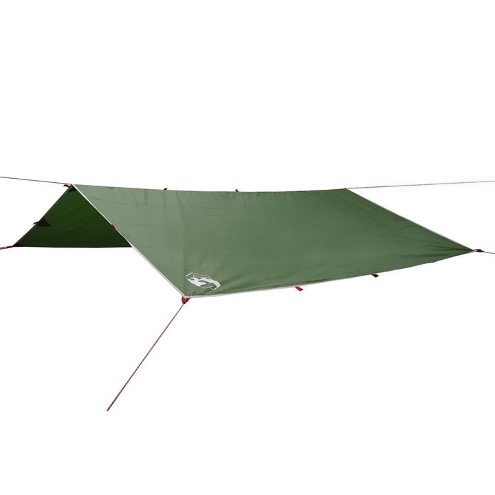 Prelata de camping vidaXL, verde, 300x294 cm, impermeabila, 0.95 Kg