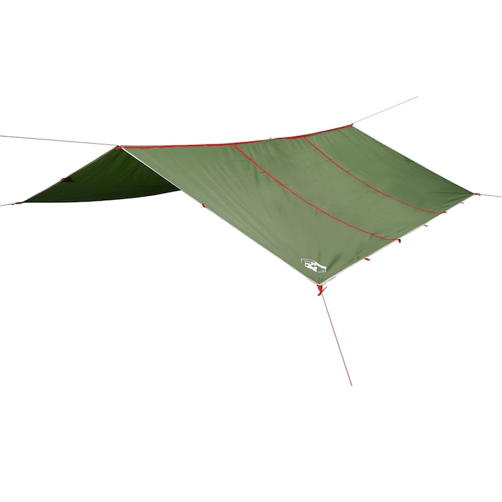 Prelata de camping vidaXL, verde, 420x440 cm, impermeabila, 1.75 Kg
